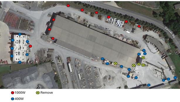 Map of High Concrete Group Denver LED Lighting Upgrades